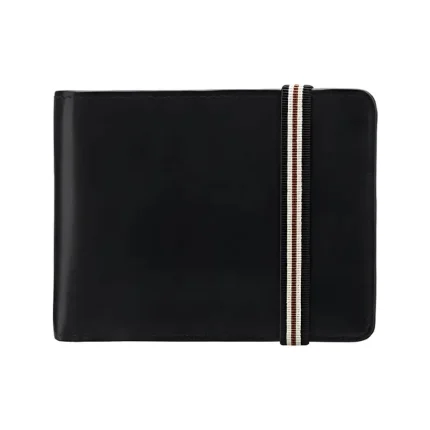 Black Segesta Banded Slim Bifold Wallet