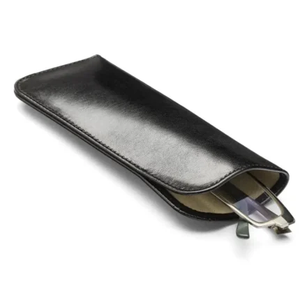 Black Small Leather Sunglasses Case Inside