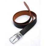 Men's black/tan reversible leather belt