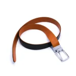 Black/Tan Reversible Leather Belt View