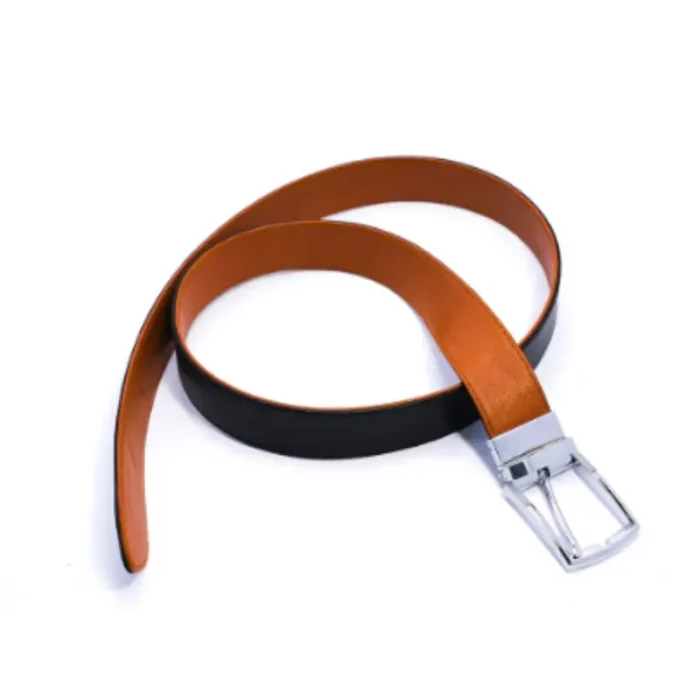Black/Tan Reversible Leather Belt View