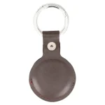 Brown Leather AirTag Holder Back