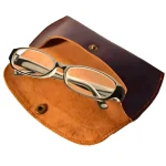 Choco Brown Leather Eyewear Optical Cover Inside
