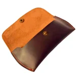 Choco Brown Leather Eyewear Optical Cover Open