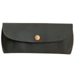 Coffee Leather Glasses Pouch