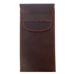 Dark Brown Leather Glasses Cover