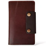 Dark Brown Travel Passport Cover Leather Wallet