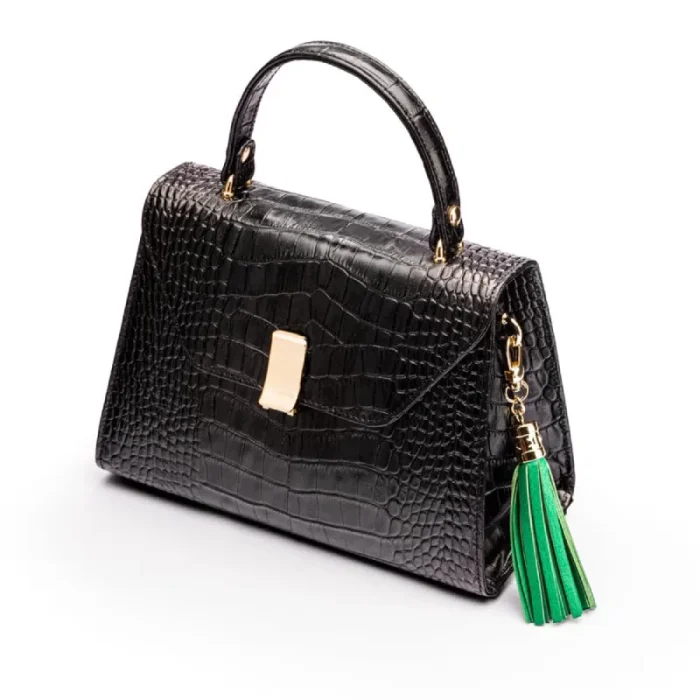 Green Decorative Leather Tassel Wearing Look
