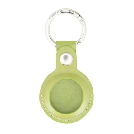 Lime Green Leather AirTag Holder