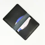 Men's Black Leather Card Holder Inner View