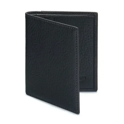 Men's Black RFID Compact Leather 4 CC Billfold Wallet