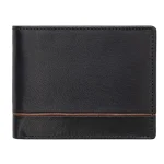 Men's Black RFID Large Trifold Wallet