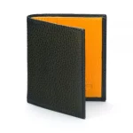 Men's Black/Yellow RFID Compact Leather 4 CC Billfold Wallet