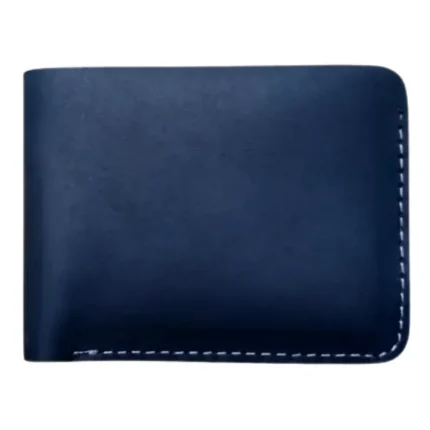 Men's Blue Real Leather Card Holder Wallet