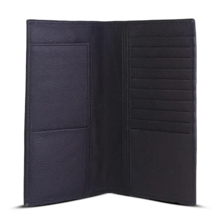 Men'S Blue Slim Elite Long Leather Wallet Inner View