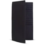 Men's Blue Slim Elite Long Leather Wallet Side View