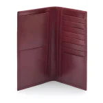 Men's Burgundy Large Classic 8 Card Holder Leather Wallet