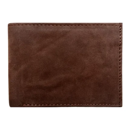 Men's Cedar Brown Slim Leather Billfold Wallet