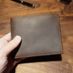 Men's Dark Brown Faux Leather Coin Pocket Wallet View