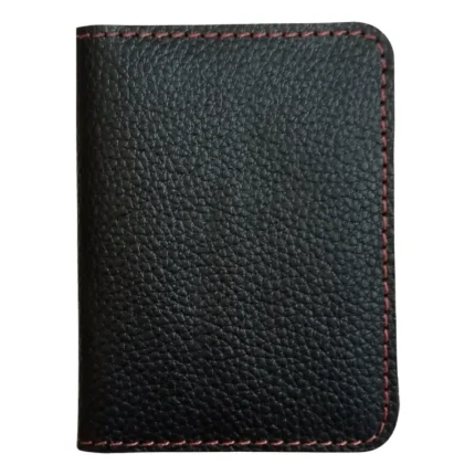 Men's Dark Brown Mini Leather Bifold Card Holder Wallet