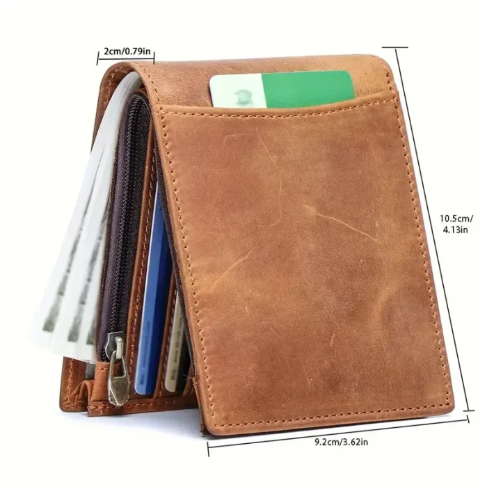 Men'S Deep Brown Genuine Leather Wallet View