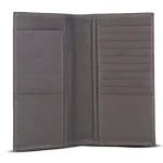 Men's Light Gray Slim Elite Long Leather Wallet Inner View
