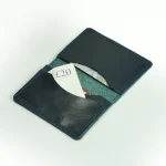 Men's Missouri Navy Leather Card Holder Inner View