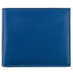 Men's Navy Blue Bifold Artificial Leather Wallet Back
