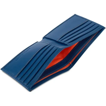 Men's Navy Blue Bifold Artificial Leather Wallet
