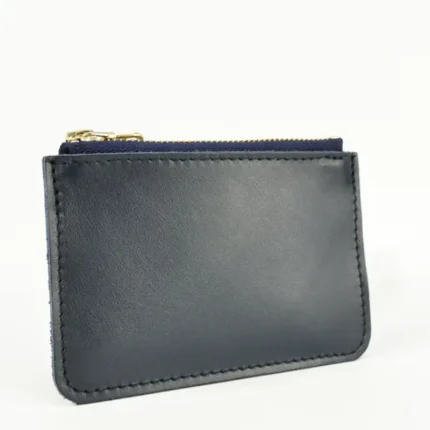 Men's Navy Leather Zip Purse