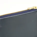 Men's Navy Leather Zip Purse Zip View