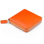 Orange Leather Wallet With Zip Around - Image 3