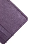 Men's Purple Slim Genuine Leather Card Holder Close View