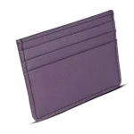 Men's Purple Slim Genuine Leather Card Holder Side View