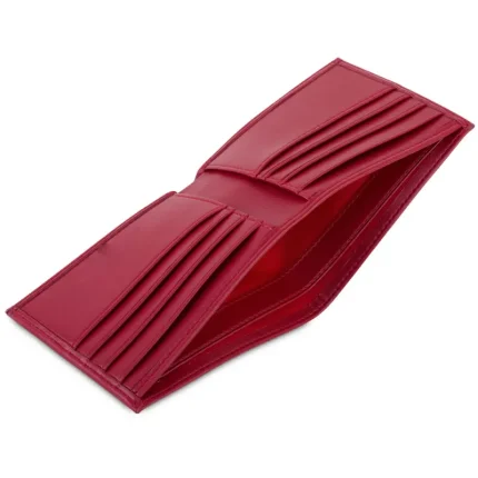Men's Red Bifold Artificial Leather Wallet