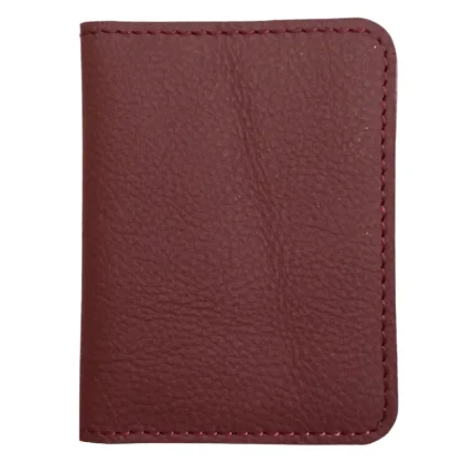 Men's Rust Leather Bifold Card Holder Mini Wallet