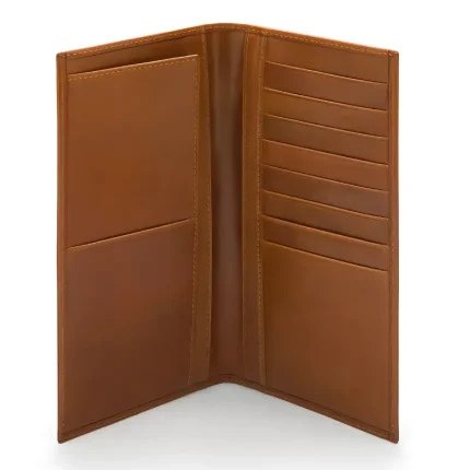 Men's Tan Classic Large Leather Wallet With 8 Card Holder