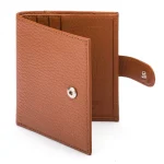 Men's Tan Compact Bifold Leather Wallet