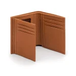 Men's Tan Leather 6 Credit Card And ID Compact Wallet View