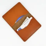 Men's Tan Leather Card Holder Inner View