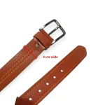 Men's Tan Casual Leather Belt Close View