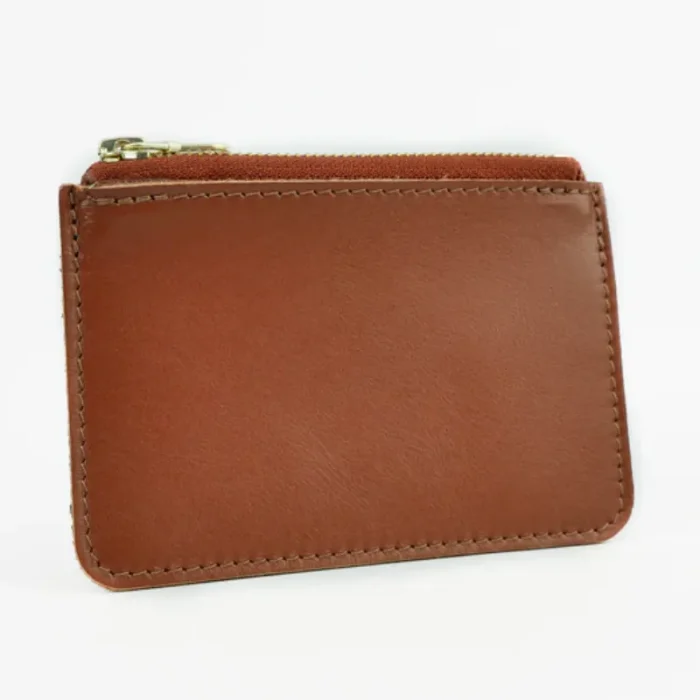 Men'S Tan Leather Zip Purse View