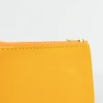 Men's Yellow Leather Zip Purse Back View