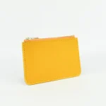 Men's Yellow Leather Zip Purse