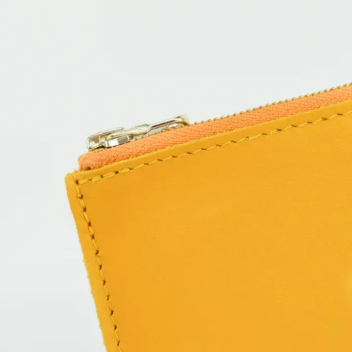Men'S Yellow Leather Zip Purse Zip View