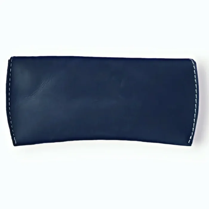 Navy Leather Eyewear Cover Back View