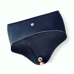 Navy Leather EyeWear Cover Inner View
