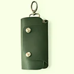 Olive Genuine Leather Key Holder Pouch