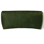 Olive Green Leather Optical Cover Back View