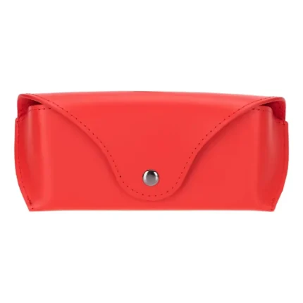 Red Leather Sunglasses Case